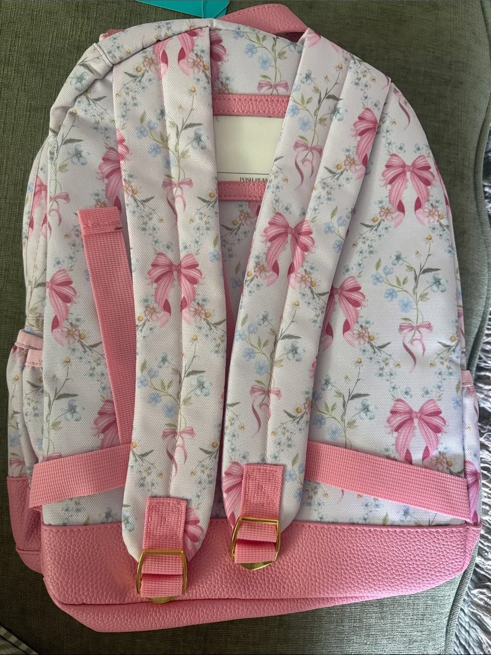 NEW Posh Peanut Pink Floral Bow Kids Backpack